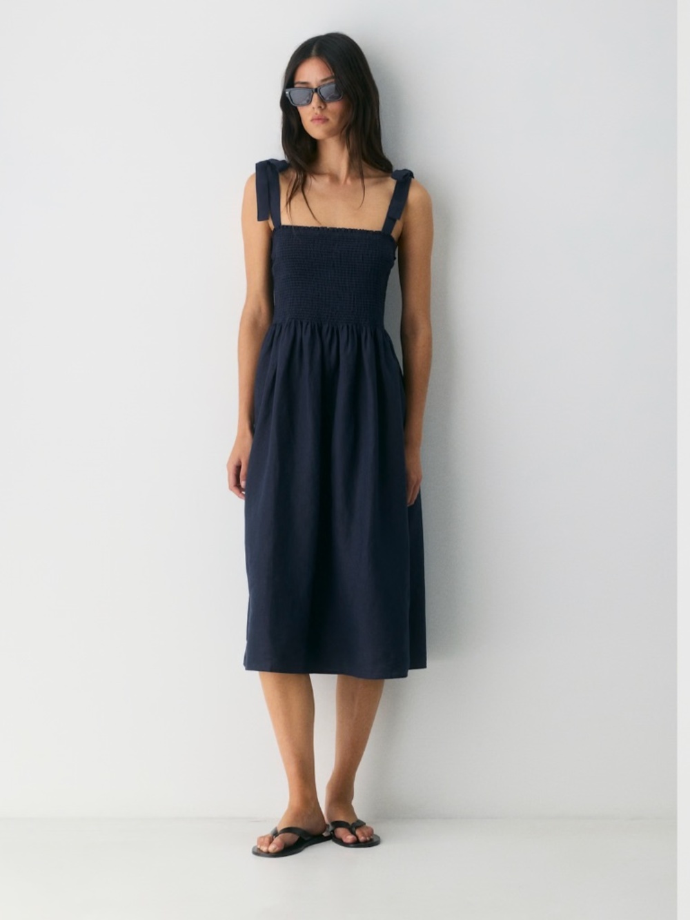 Aritzia golden hour linen dress